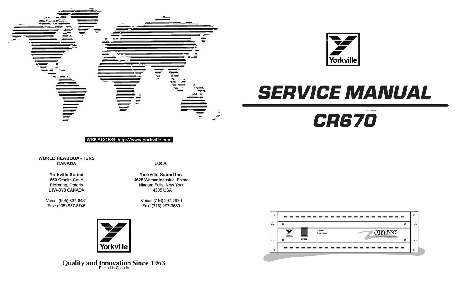 yorkville cr 670 service manual