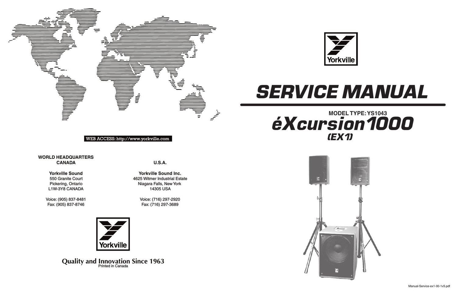 yorkville ex 1 service manual
