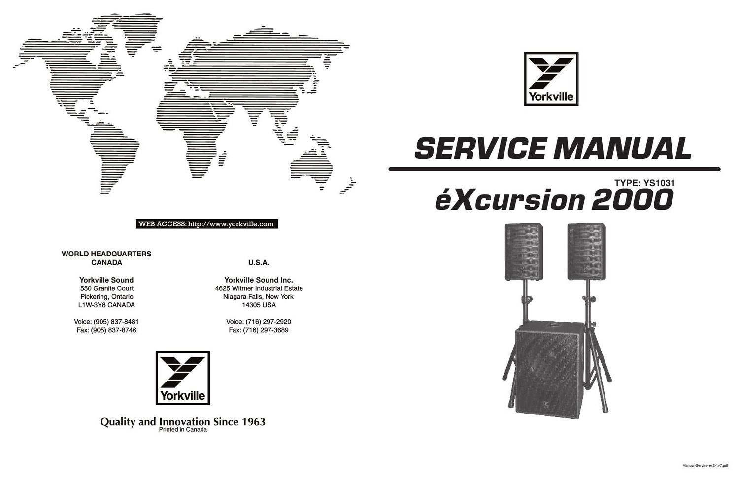 yorkville ex 2 service manual