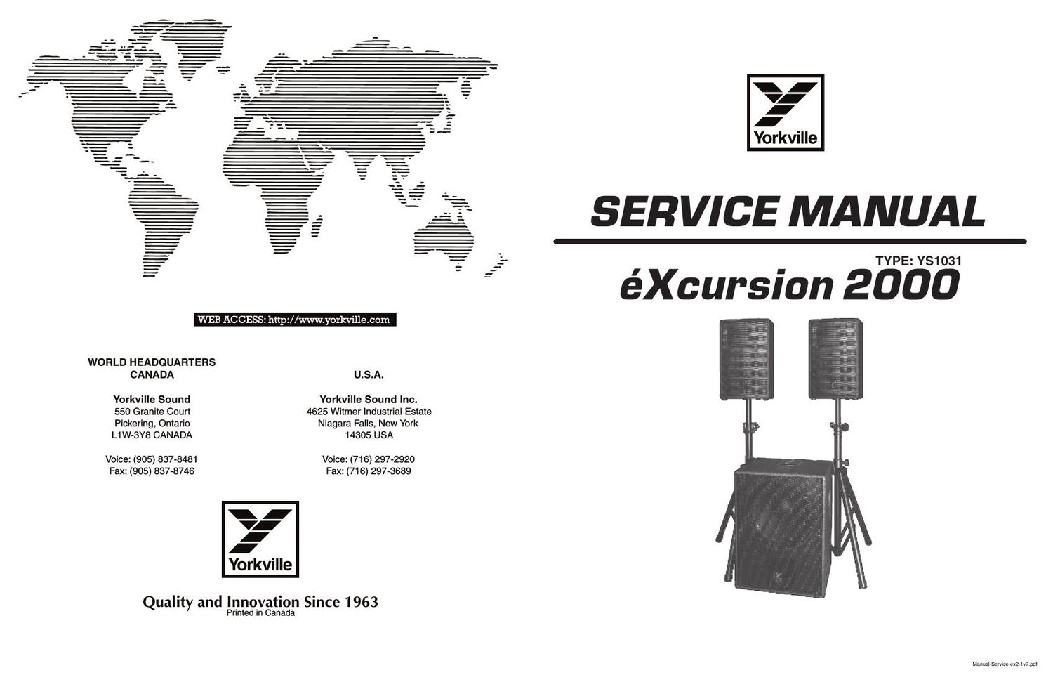 yorkville ex 2 service manual