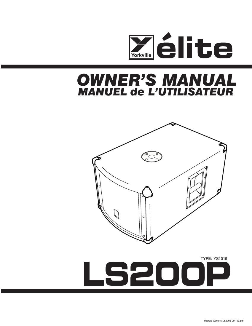 yorkville ls 200 p owners manual