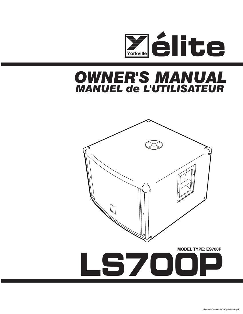 yorkville ls 700 p owners manual