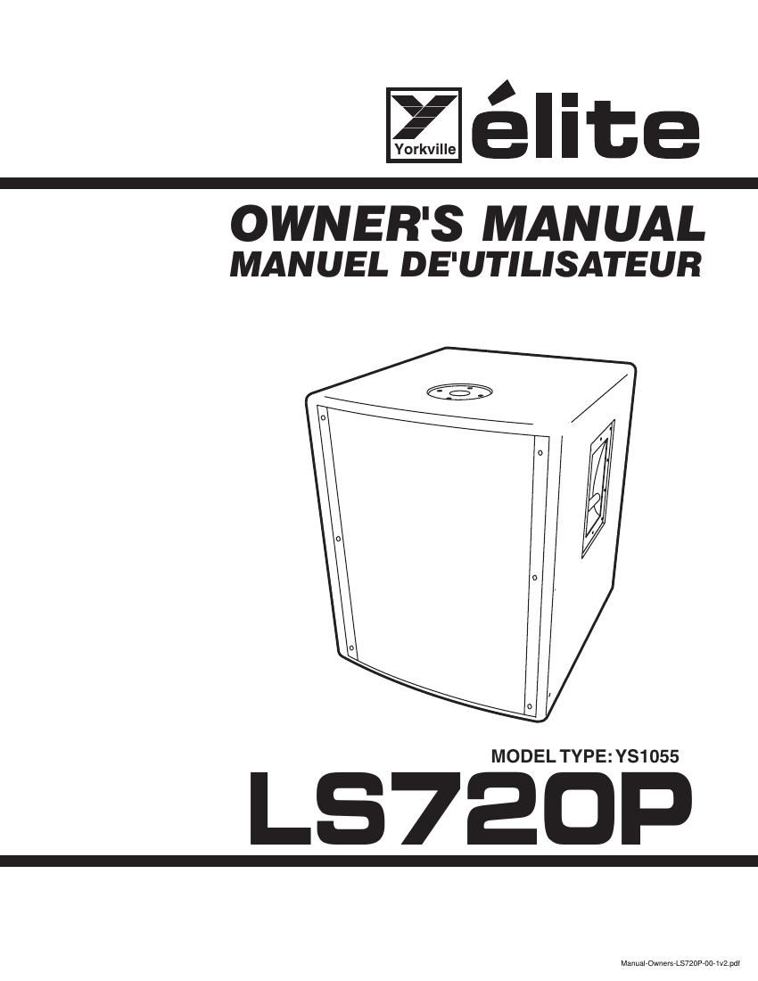 yorkville ls 720 p owners manual