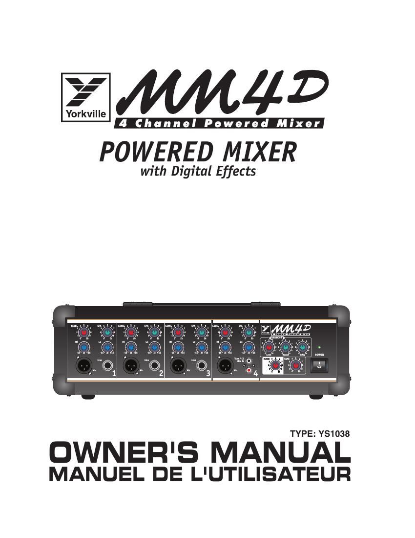 yorkville mm 4 6 owners manual
