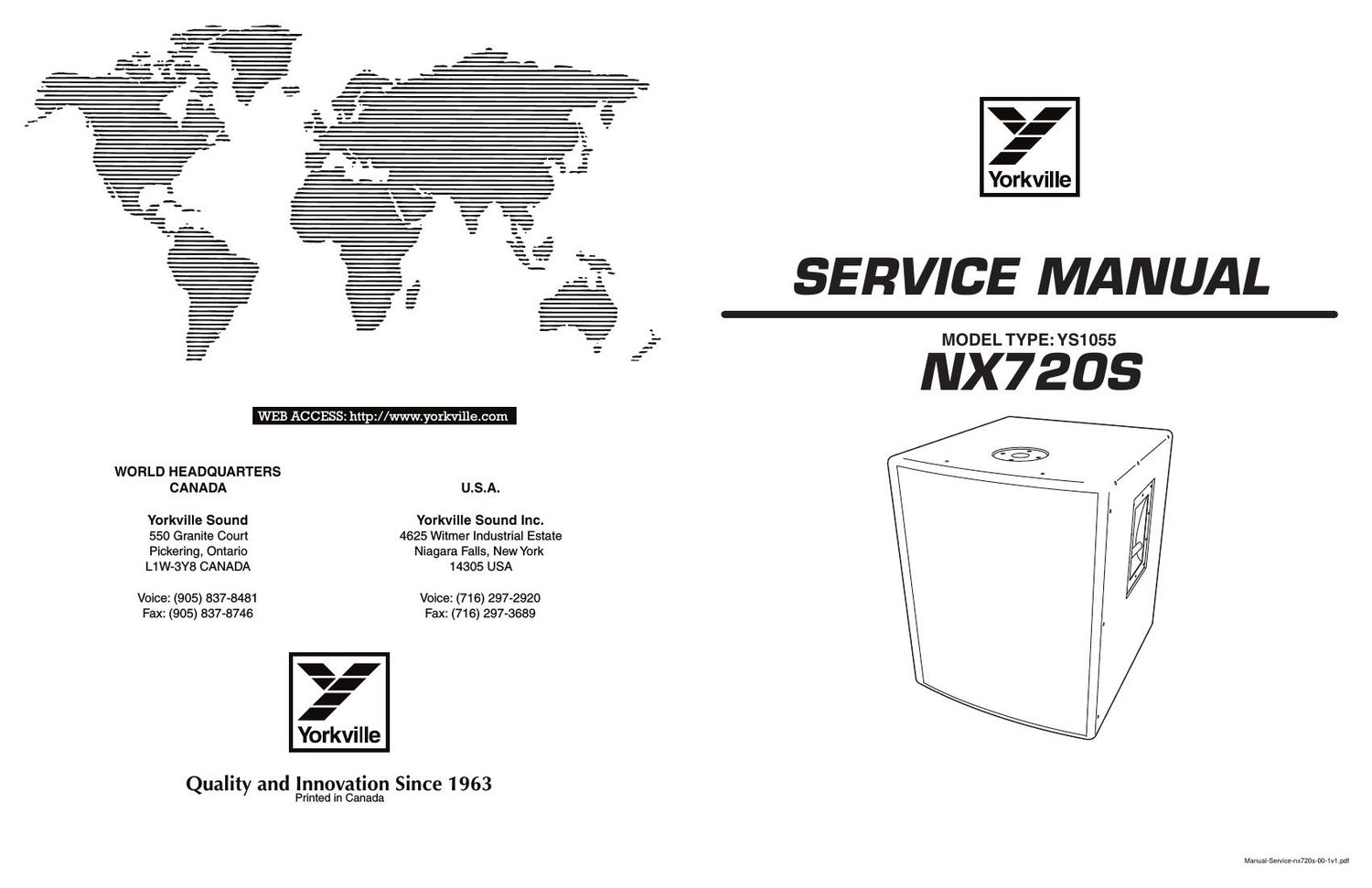 yorkville nx 720 s service manual