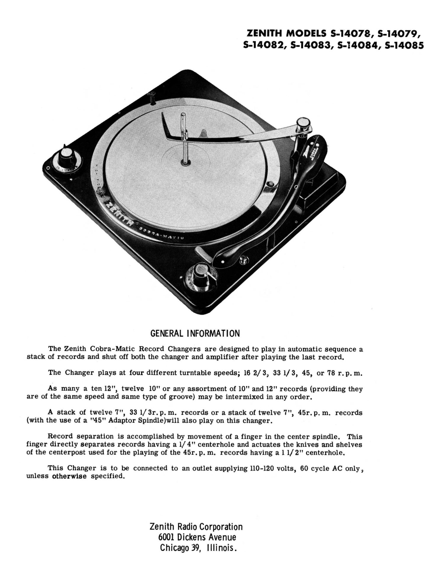 zenith cobramatic service info en