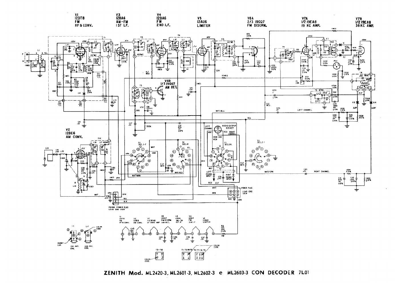 zenith ml 2420 3 ml 2601 3 ml 2602 3 ml 2606 3 with decoder 7l01